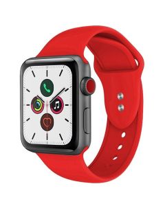 Crong Liquid Premium Strap (CRG-44LQB-RED) Red - Λουράκι Σιλικόνης για Apple Watch 42/44/45/49mm (1/2/3/4/5/6/7/8/9/SE/ULTRA)