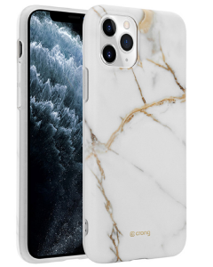 Crong Marble Silicone Case (CRG-MRB-IP11P-WHI) Θήκη Σιλικόνης White (iPhone 11 Pro)