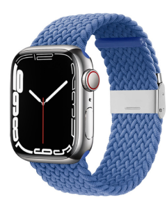 Crong Wave Band Premium Υφασμάτινο Πλεκτό Λουράκι (CRG-40WAV-BLU) Blue για Apple Watch 38/40/41mm (1/2/3/4/5/6/7/8/SE)