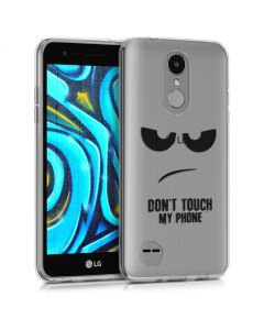 KWmobile Slim Fit Gel Case Don't touch my phone (40774.01) Θήκη Σιλικόνης Διάφανη / Μαύρη (LG K4 2017)