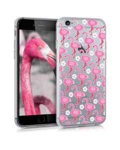 KWmobile Slim Fit Gel Case Flamingo Flowers (35166.26) Θήκη Σιλικόνης (iPhone 6 / 6s)