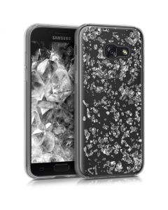KWmobile Θήκη Σιλικόνης Slim Fit Silicone Case (40698.35) Silver Flakes (Samsung Galaxy A3 2017)