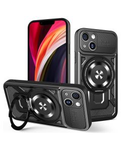 Defender Armor Mag Case with Stand Θήκη Συμβατή με MagSafe Black (iPhone 13)