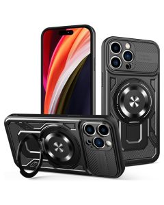 Defender Armor Mag Case with Stand Θήκη Συμβατή με MagSafe Black (iPhone 14 Pro Max)