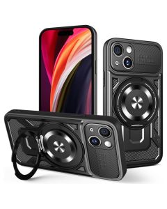 Defender Armor Mag Case with Stand Θήκη Συμβατή με MagSafe Black (iPhone 15)