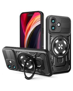 Defender Armor Mag Case with Stand Θήκη Συμβατή με MagSafe Black (iPhone 17)