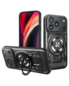 Defender Armor Mag Case with Stand Θήκη Συμβατή με MagSafe Black (iPhone 17 Pro)