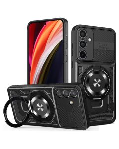 Defender Armor Mag Case with Stand Θήκη Συμβατή με MagSafe Black (Samsung Galaxy S24 / S25)