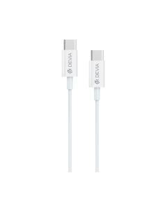 Devia Charge & Data Sync Cable 3A 60W PD Type-C to Type-C 1m White