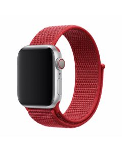 Devia Deluxe Sport3 Strap Υφασμάτινο Λουράκι Red για Apple Watch 38/40/41mm (1/2/3/4/5/6/7/SE)