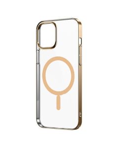 Devia Glimmer MagSafe Electroplated Hard Back Cover - Πλαστική Θήκη Gold (iPhone 14)