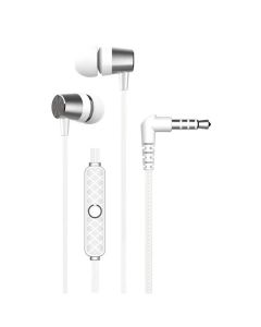 Devia EM103 Metal Kintone In-Ear Headphones Hands Free Ακουστικά 3.5mm White