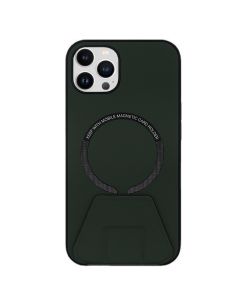 Devia Randy MagSafe PU Leather Kickstand Case Σκληρή Θήκη με TPU Bumper Army Green (iPhone 14 Pro Max)