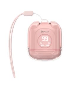 Devia TWS M6 Clip-on Wireless Bluetooth Stereo Earbuds with Charging Box - Pink