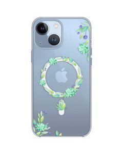 Devia Spring MagSafe Hybrid Case Clear / Green (iPhone 14 Plus)