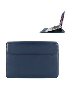 Devia Ultra-Thin Waterproof PU Leather Bracket Laptop Bag Θήκη Τσάντα για Macbook / Laptop 15.4'' Blue
