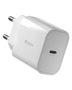 Devia Smart Series V2 PD Wall Charger Type-C - Αντάπτορας Φόρτισης Τοίχου 3A 20W - White