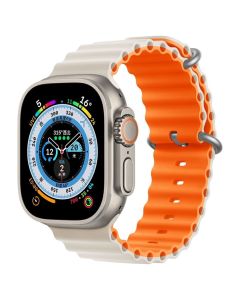 Devia Deluxe Sport6 Strap Starlight / Orange - Λουράκι Σιλικόνης για Apple Watch 44/45/46/49mm (4/5/6/7/8/9/10/11/SE/ULTRA 1/2/3) - MT81268