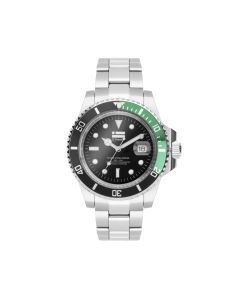 D.Franklin Watch Scuba Diving Steel Ρολόι Χειρός (DFKWAT0123) Black Green / Black