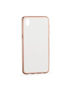 Forcell Electro Bumper Silicone Case Slim Fit - Θήκη Σιλικόνης Clear / Rose (HTC Desire 820)