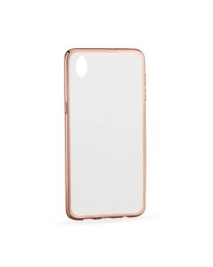 Forcell Electro Bumper Silicone Case Slim Fit - Θήκη Σιλικόνης Clear / Rose (HTC Desire 820)