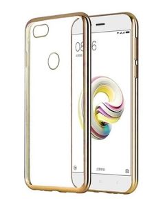 Forcell Electro Bumper TPU Silicone Case Slim Fit - Θήκη Σιλικόνης Clear / Gold (Huawei P9 Lite Mini)