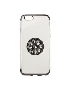 Diamond Stand TPU Silicone Case - Θήκη Σιλικόνης Clear / Black (iPhone 6 / 6s)