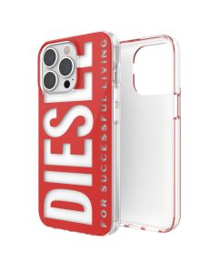 DIESEL Clear Graphic Hybrid Case Red / Black (iPhone 13 / 13 Pro)