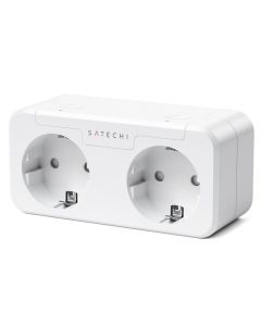SATECHI Dual Smart Outlet (EU) 2.4GHz WiFi 1800W - White