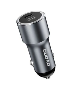 Dudao R14 Universal Car Charger Type C 30W PD Φορτιστής Αυτοκινήτου Aluminum Silver