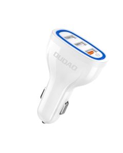 Dudao R7S Universal Car Charger QC3.0 with 3xUSB Socket 2.4A 18W White