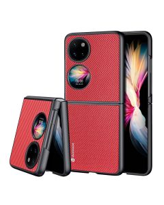 DUX DUCIS Fino TPU and Fabric Case - Red (Huawei P50 Pocket)