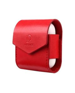 Dux Ducis PU Leather Protective Case Magnetic Clip Θήκη Αποθήκευσης και Μεταφοράς για τα Apple AirPods - Red