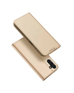 DUX DUCIS SkinPro Wallet Case Θήκη Πορτοφόλι με Stand - Gold (Samsung Galaxy A14 4G / 5G)