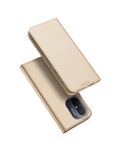 DUX DUCIS SkinPro Wallet Case Θήκη Πορτοφόλι με Stand - Gold (Xiaomi Redmi 12C)