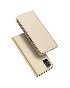 DUX DUCIS SkinPro Wallet Case Θήκη Πορτοφόλι με Stand - Gold (Xiaomi Poco M4 5G)