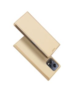 DUX DUCIS SkinPro Wallet Case Θήκη Πορτοφόλι με Stand - Gold (Xiaomi Redmi Note 12 5G / Poco X5 5G)