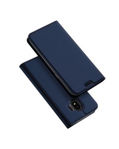 DUX DUCIS SkinPro Wallet Case Θήκη Πορτοφόλι με Δυνατότητα Stand - Navy Blue (Samsung Galaxy J4 2018)