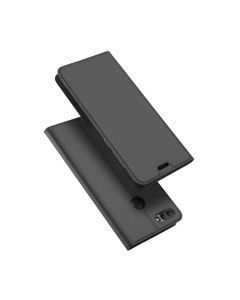 DUX DUCIS SkinPro Wallet Case Θήκη Πορτοφόλι με Δυνατότητα Stand - Gray (Huawei Y9 2018)