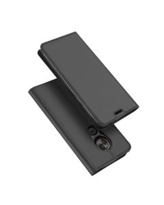 DUX DUCIS SkinPro Wallet Case Θήκη Πορτοφόλι με Δυνατότητα Stand - Gray (Motorola Moto E5 Play)