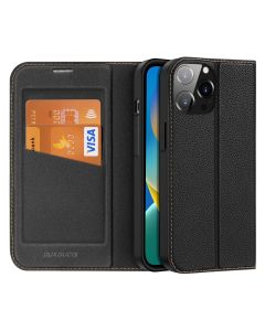 DUX DUCIS Skin X2 Wallet Case Θήκη Πορτοφόλι με Stand - Black (iPhone 14 Pro)