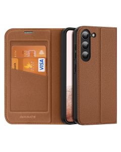 DUX DUCIS Skin X2 Wallet Case Θήκη Πορτοφόλι με Stand - Brown (Samsung Galaxy S23)