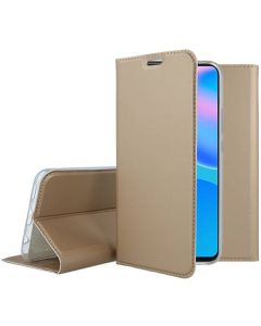 DUX DUCIS SkinPro Wallet Case Θήκη Πορτοφόλι με Stand - Gold (Huawei P Smart 2021)