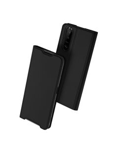 DUX DUCIS SkinPro Wallet Case Θήκη Πορτοφόλι με Stand - Black (Sony Xperia 5 III)