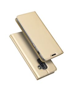 DUX DUCIS SkinPro Wallet Case Θήκη Πορτοφόλι με Stand - Gold (Samsung Galaxy J8 2018)