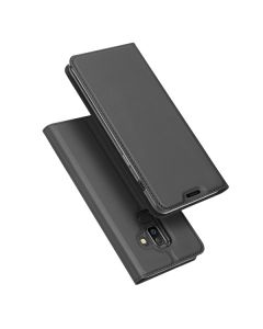 DUX DUCIS SkinPro Wallet Case Θήκη Πορτοφόλι με Stand - Gray (Samsung Galaxy J8 2018)