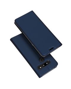 DUX DUCIS SkinPro Wallet Case Θήκη Πορτοφόλι με Stand - Navy Blue (LG G8 ThinQ)