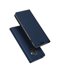 DUX DUCIS SkinPro Wallet Case Θήκη Πορτοφόλι με Stand - Navy Blue (Samsung Galaxy J8 2018)