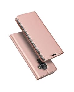 DUX DUCIS SkinPro Wallet Case Θήκη Πορτοφόλι με Stand - Rose Gold (Samsung Galaxy J8 2018)