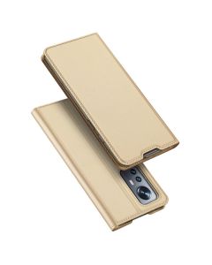 DUX DUCIS SkinPro Wallet Case Θήκη Πορτοφόλι με Stand - Gold (Xiaomi 12 / 12X)